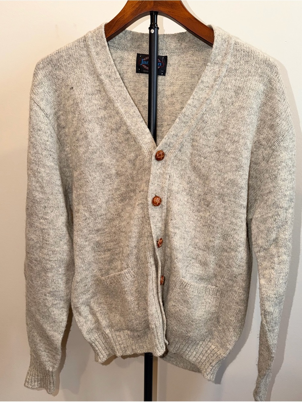 Vintage Jantzen Oatmeal Grandpa Cardigan Sweater